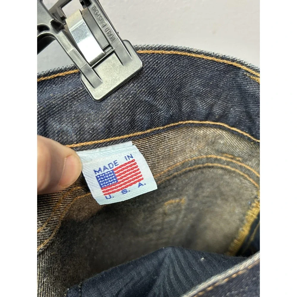 Watson Jeans Mens 38x36 Blue Dark Wash Straight Leg Made In USA Denim Workwear - Picture 10 of 10